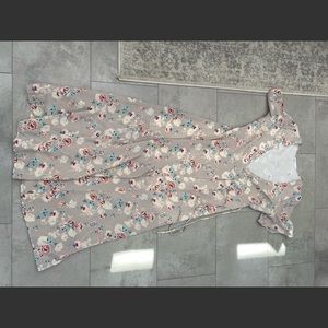 Floral maxi wrap dress